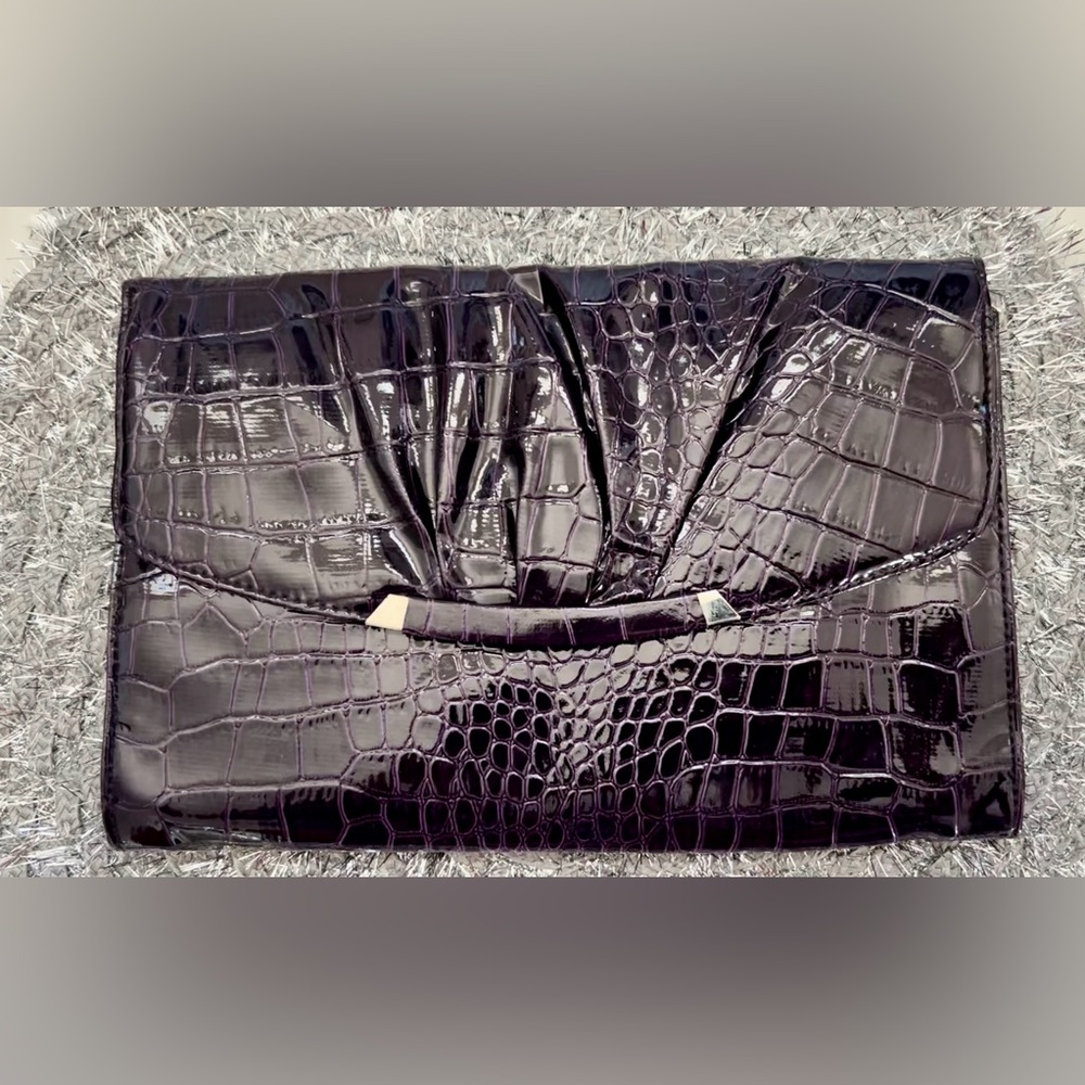 Vintage Deep Purple “Mock Croc” Clutch